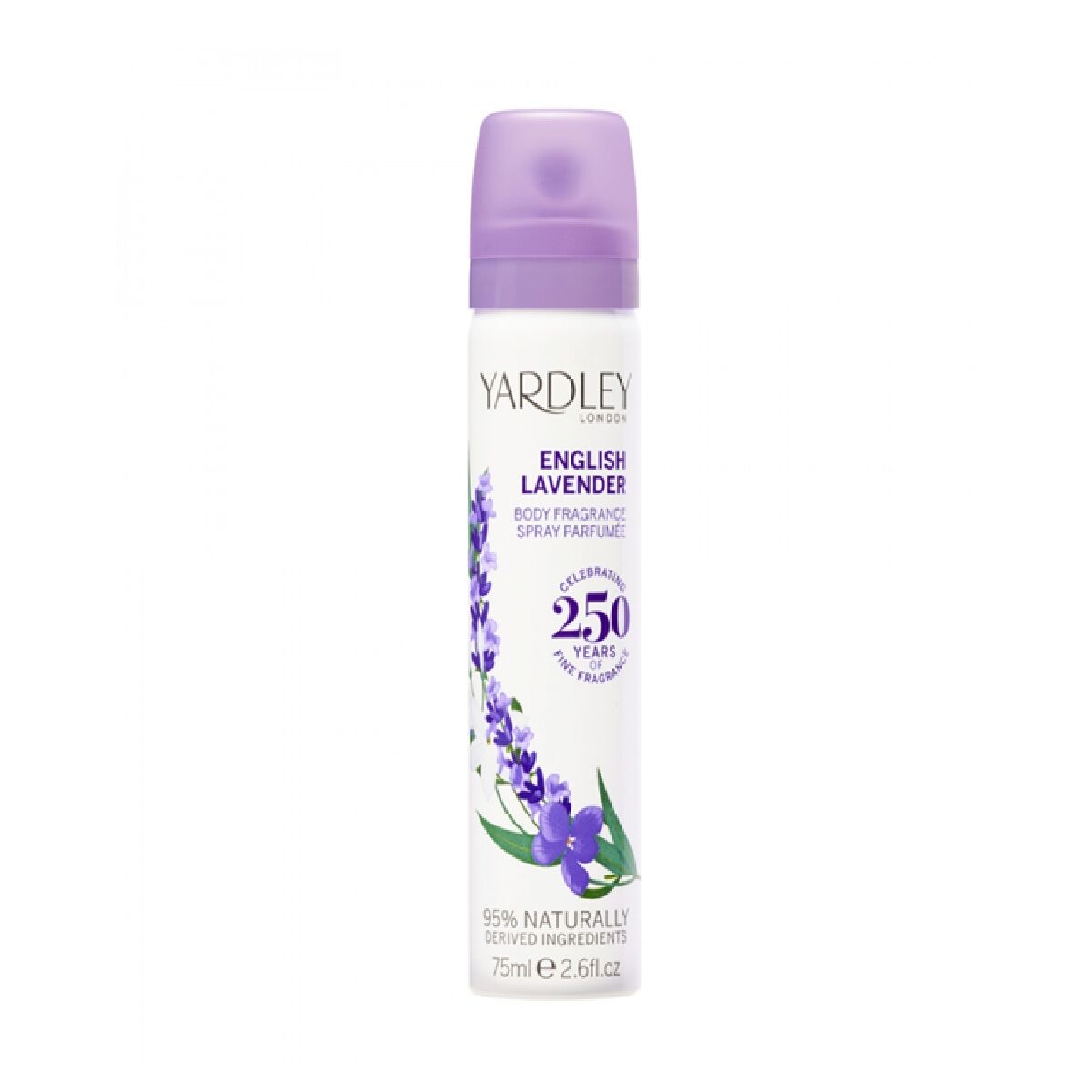 Body Mist Yardley engelsk lavendel 75 ml til kvinder produkt emballage