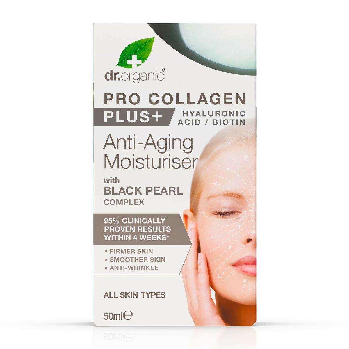Ansigtscreme Dr.Organic Pro 50 ml Anti-ageing for Women hudplejeemballage