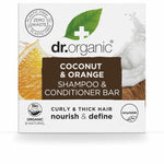 2-i-1 shampoo og balsam Dr.Organic Coconut and Orange 75 g Solid for Women shampooflaske