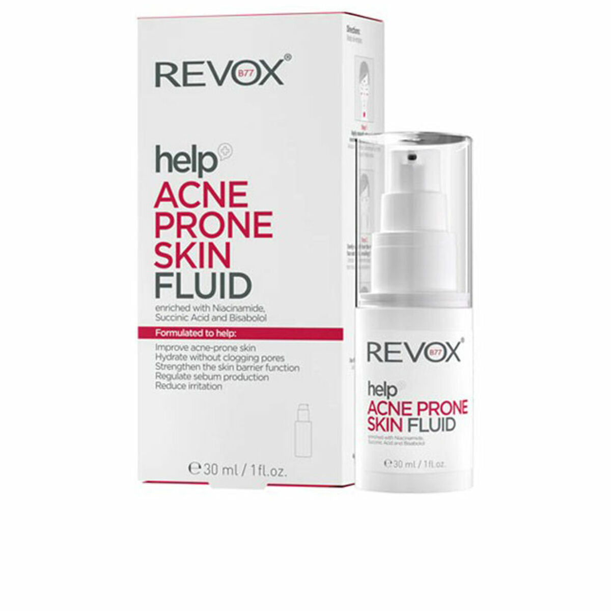 Dagcreme Revox B77 Help Acne Prone Skin 30 ml til kvinder hudpleje emballage