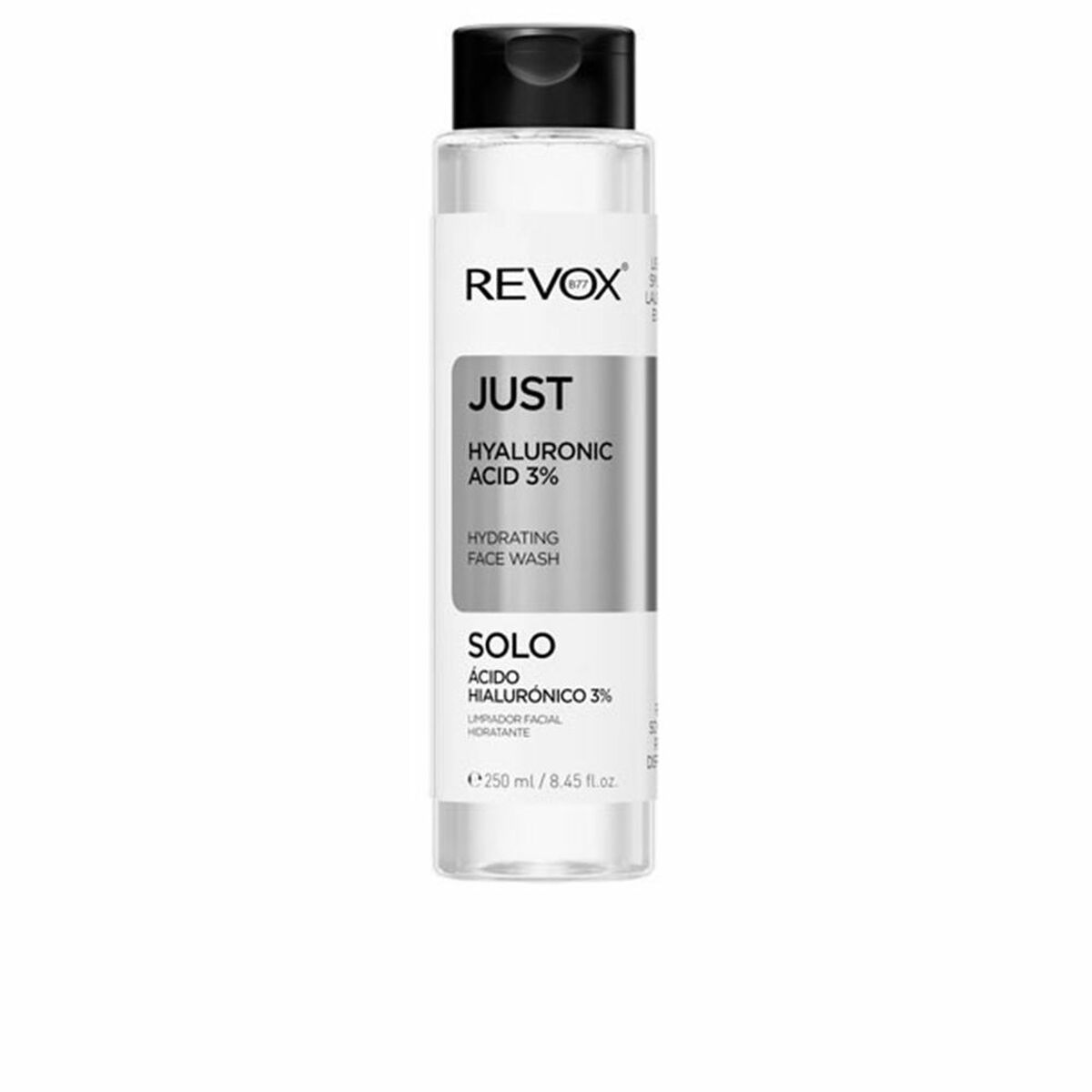 Ansigtsrens Revox B77 Kun 250 ml hyaluronsyre til kvinder hudplejeemballage