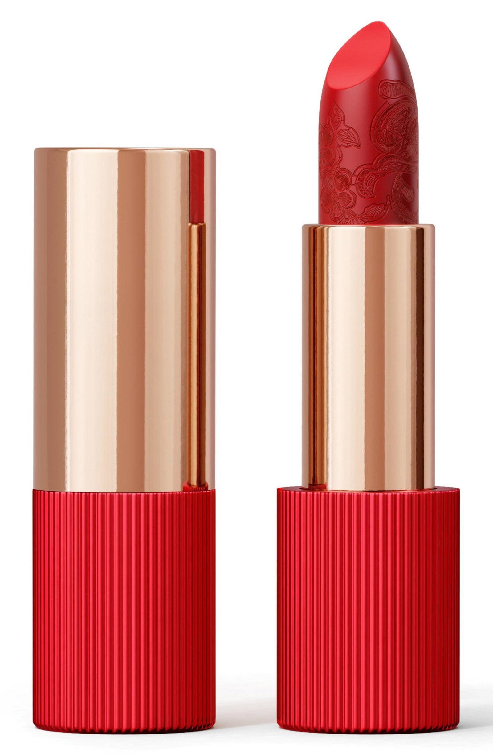 La Perla, Matte Silk, Matte Silk, Cream Lipstick, 105, Poppy Red, 3.5 g