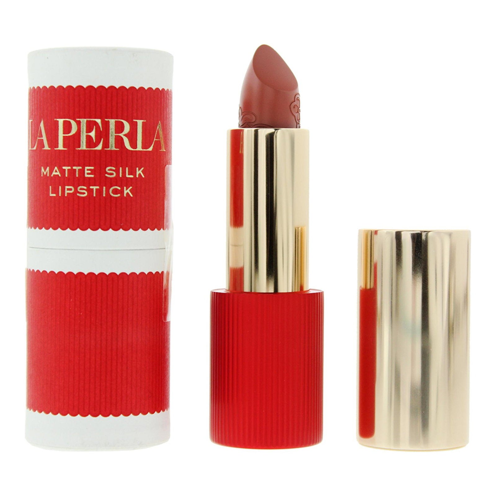 La Perla, Matte Silk, Matte, Cream Lipstick, 110, Cinnamon Red, 3.5 g