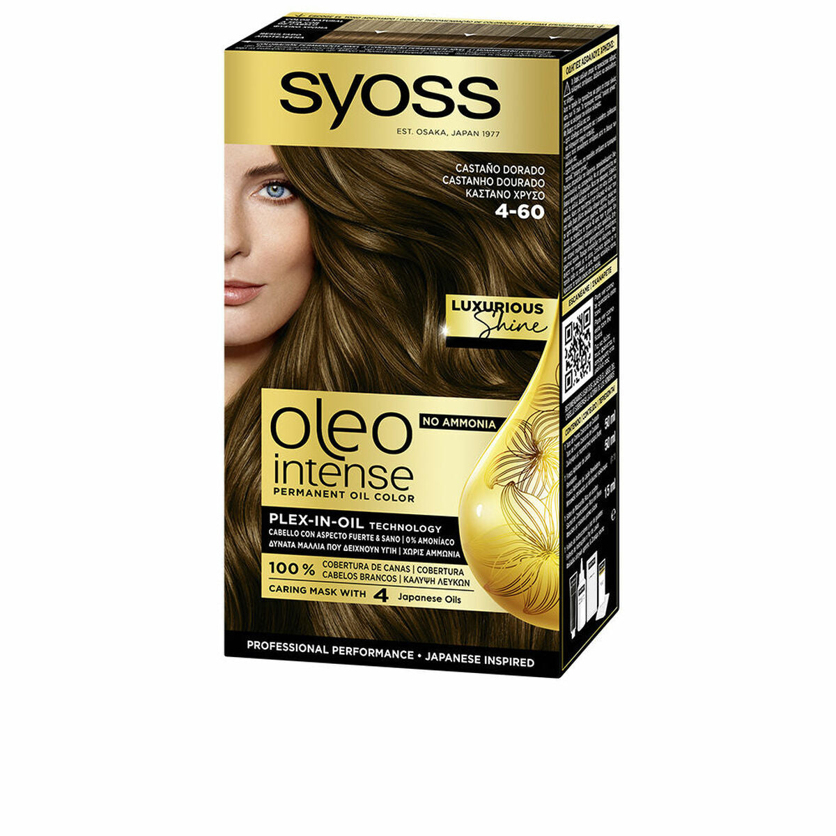 Permanent Dye Syoss Oleo Intense Golden Brown Nº 4-60 Nº 4-60-Castano Dorado for Women produktemballage