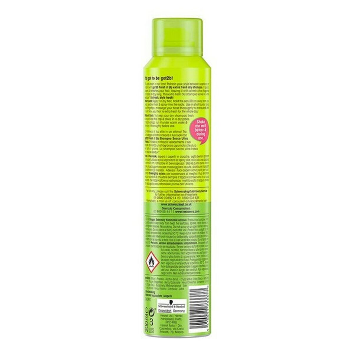 Tørshampoo Schwarzkopf 200 ml til kvinder shampooflaske