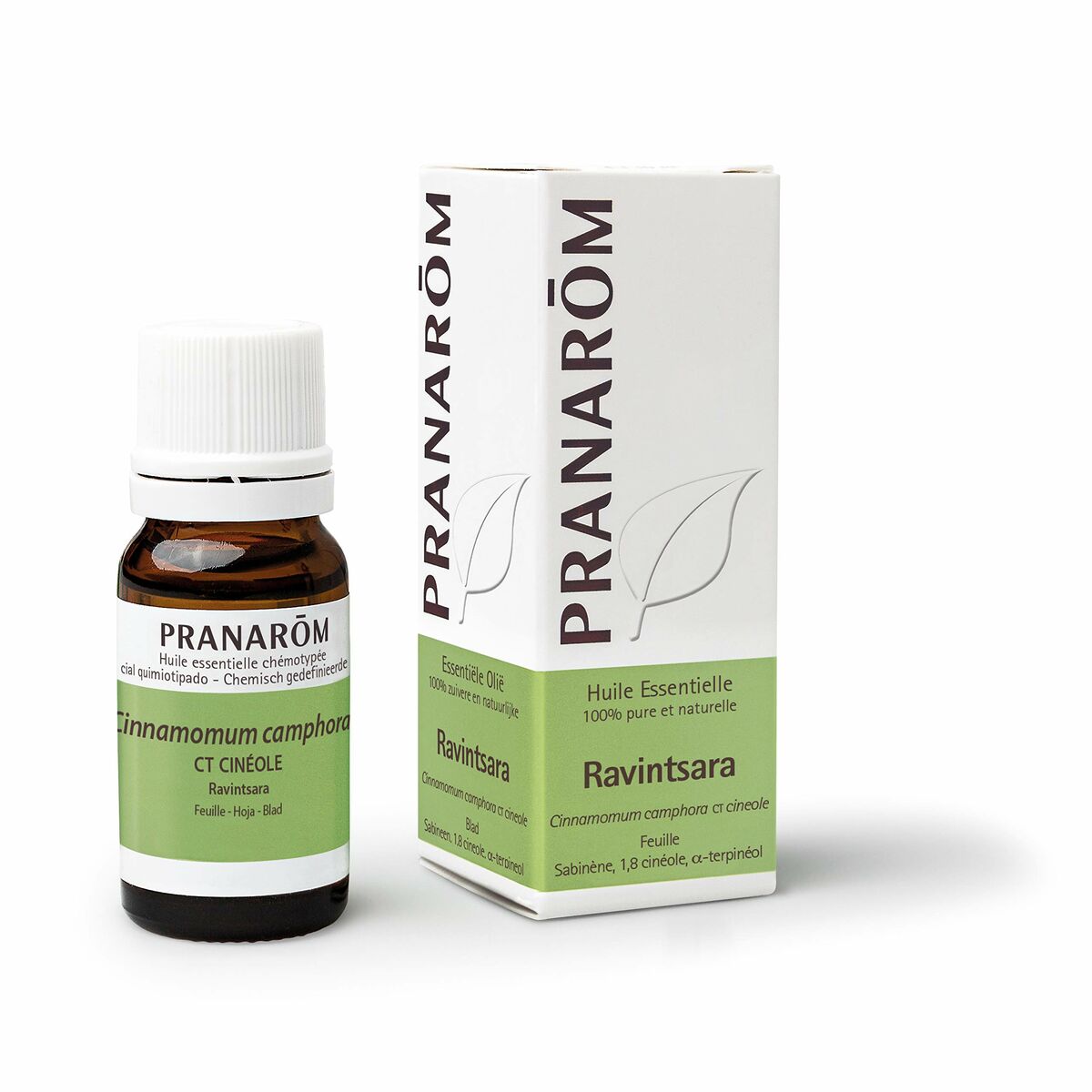 Æterisk olie Pranarôm Ravintsara 10 ml produktemballage