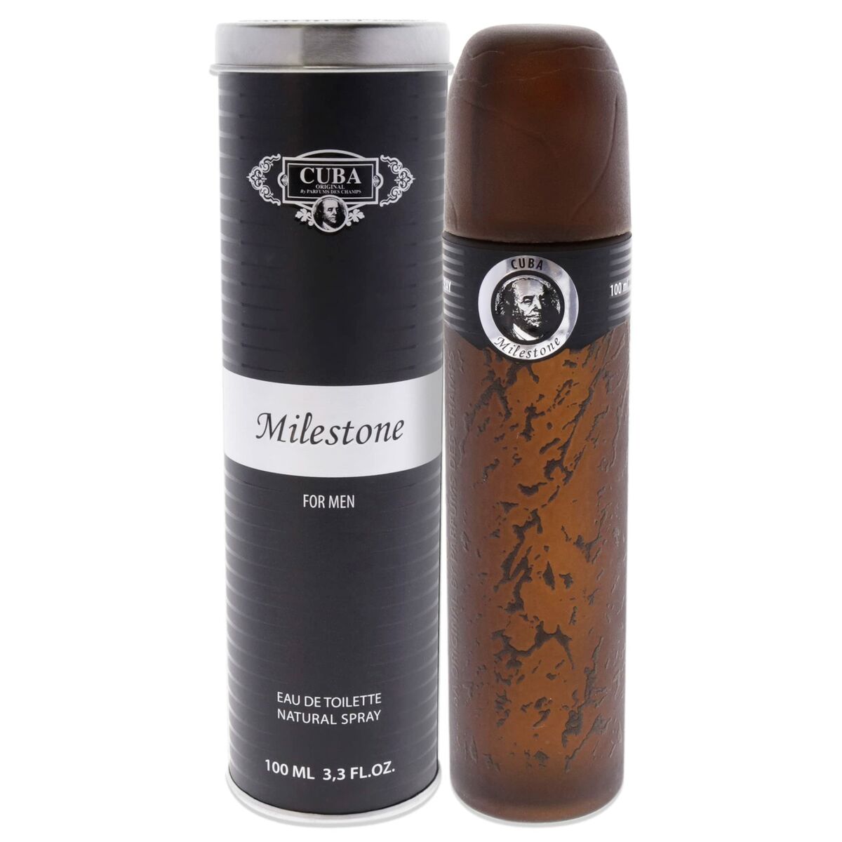 Herreparfume Cuba Milestone 100 ml til mænd produktemballage