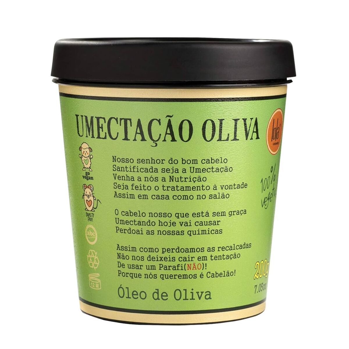Hårolie Lola Cosmetics 200 ml Olivenolie produktemballage