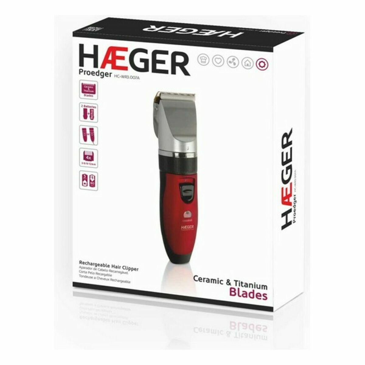 Hårklippere Haeger HC-WR3.007B produktemballage