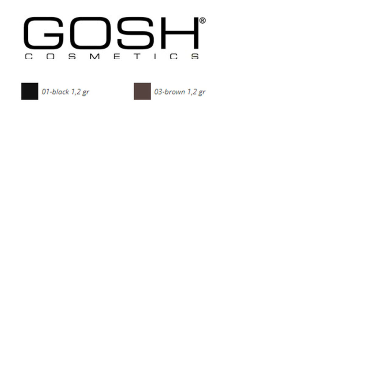 Eyeliner Intense Gosh Copenhagen (1,2 g) 1,2 g makeup emballage