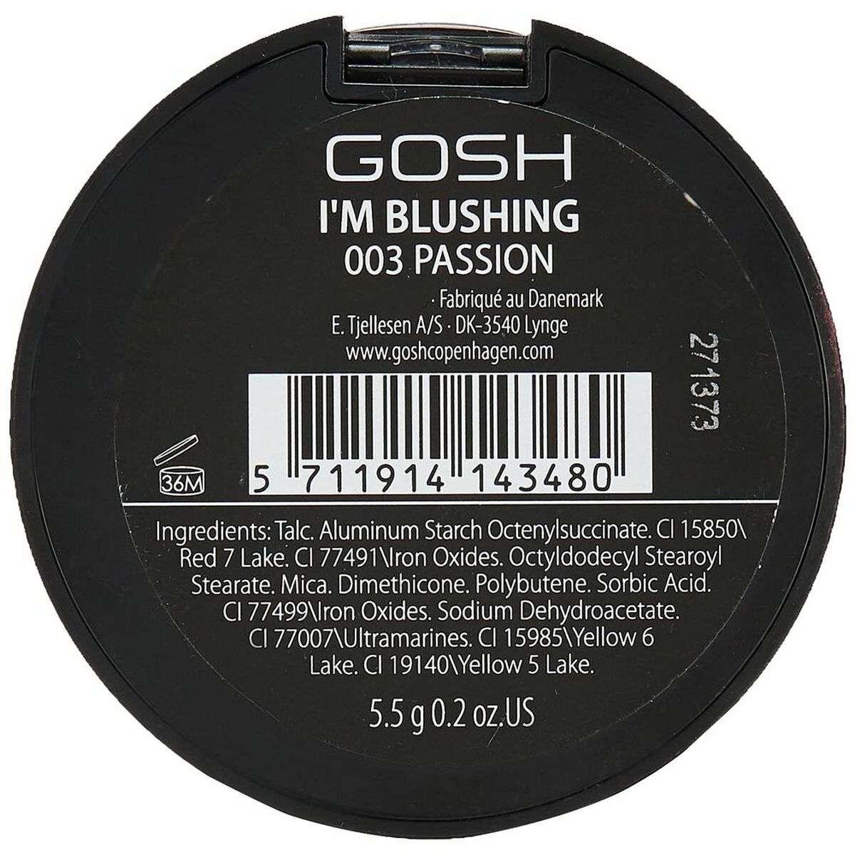 Blush Gosh Copenhagen -3 Nº 003-Passion 5,5 g 5,5 g makeup emballage