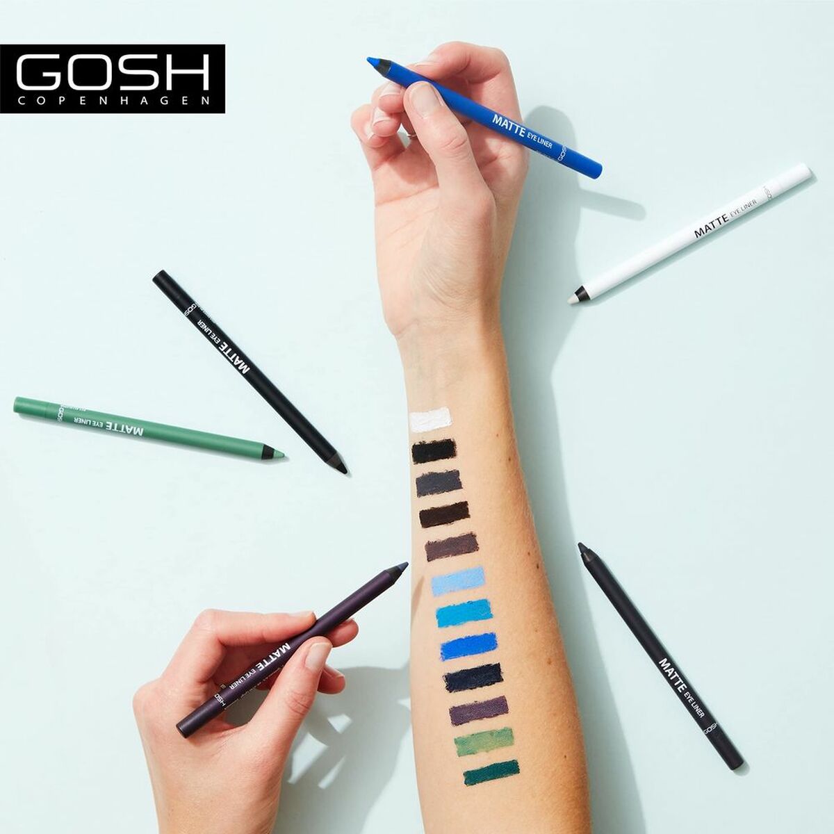 Eyeliner Gosh Copenhagen Matte Nº 001-Dover Hvid 1,2 g 1,2 g makeup emballage