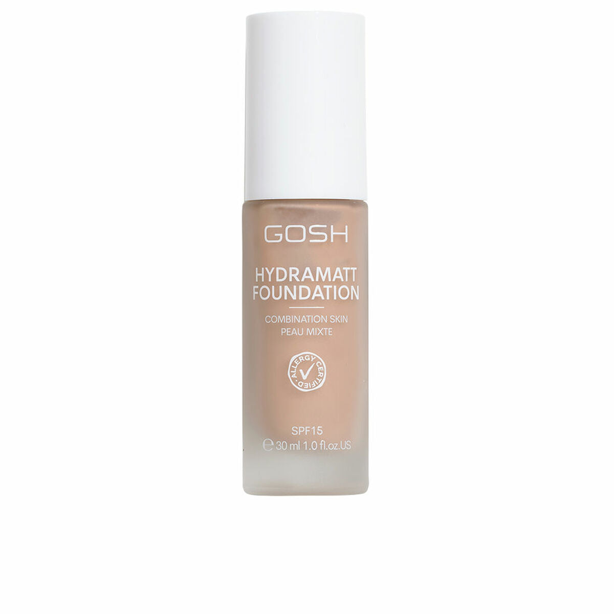 Creme Make-up Base Gosh Copenhagen HYDRAMATT Nº 008-Medium Red Spf 15 30 ml produktemballage