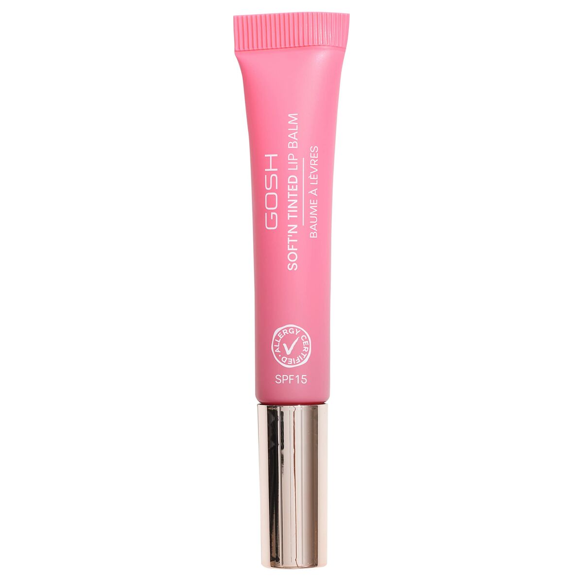 Farvet læbepomade Gosh Copenhagen Soft'N Tinted Nº 005 Pink rose 8 ml til kvinder hudpleje emballage