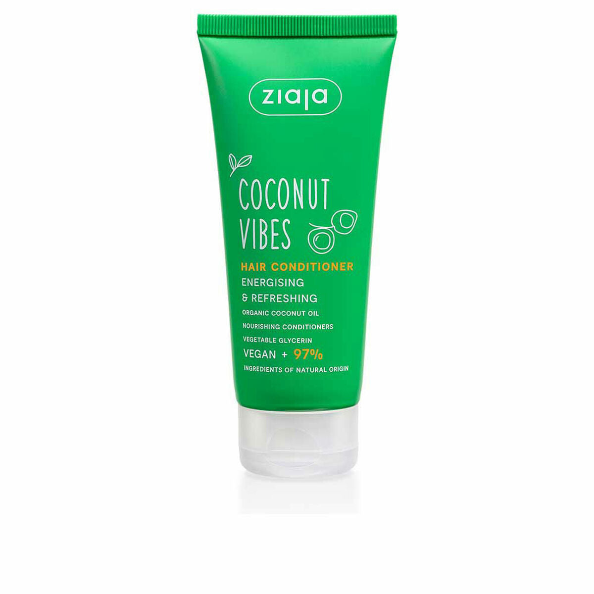 Fugtgivende shampoo Ziaja Coconut and Orange Vibes 100 ml Energizing for Women shampooflaske