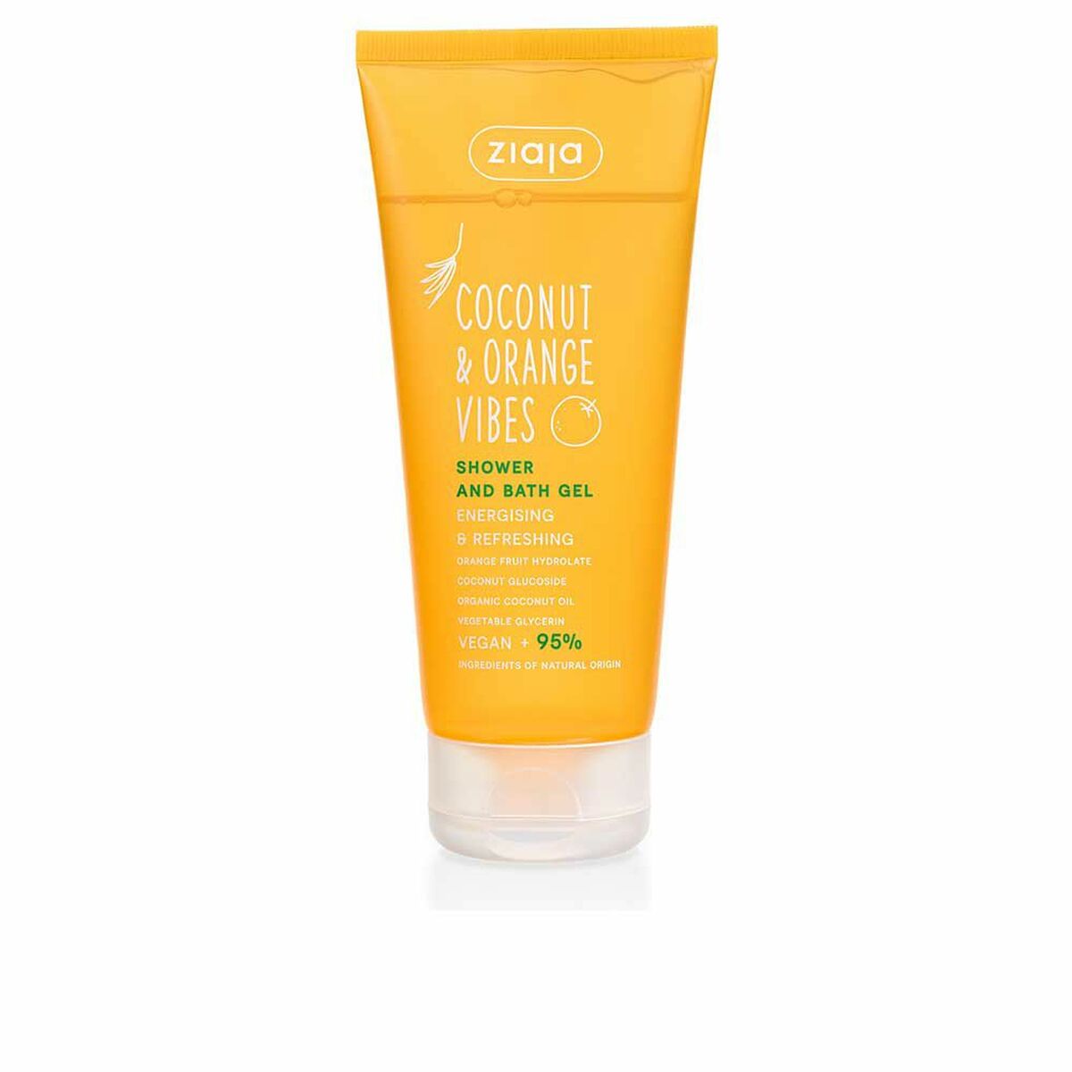 Shower Gel Ziaja Coconut & Orange Vibes 200 ml hudplejeemballage