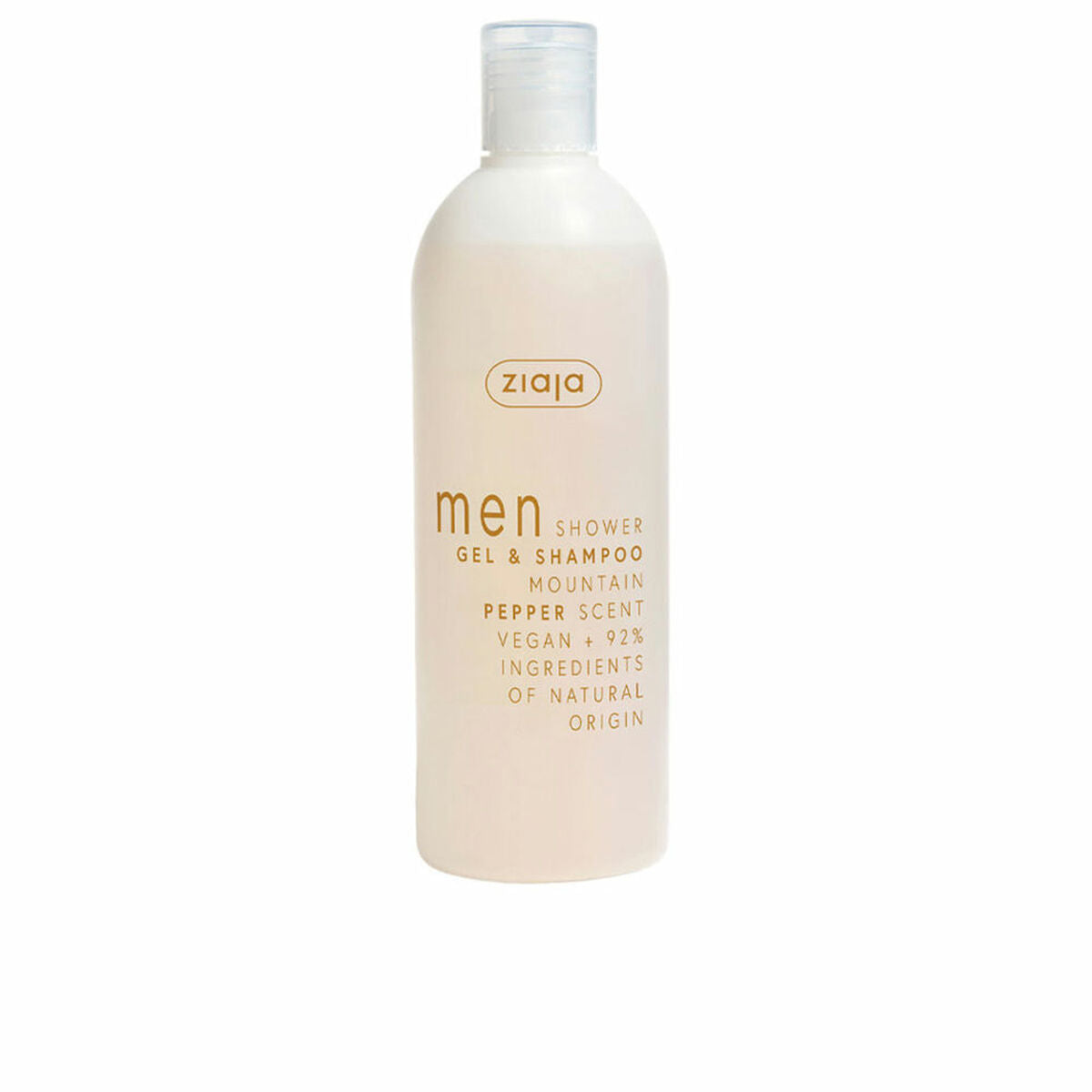 2-i-1 Gel og Shampoo Ziaja Men 400 ml for Men shampooflaske