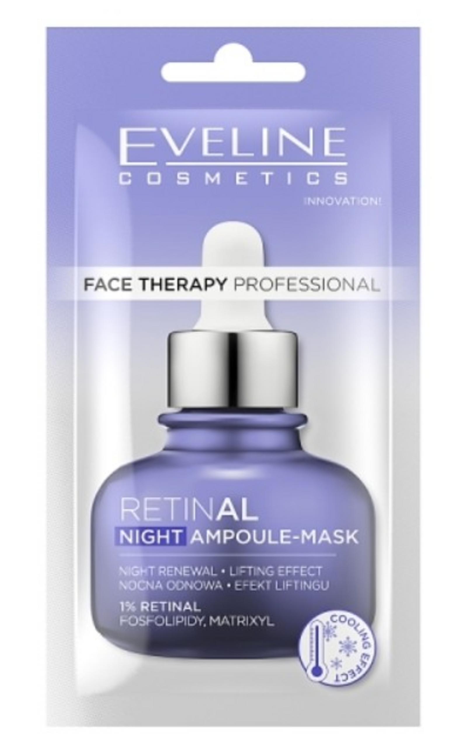 Eveline Cosmetics, Therapy Professional, Retinal, Lifting, Night Sleeping Mask, 8 ml