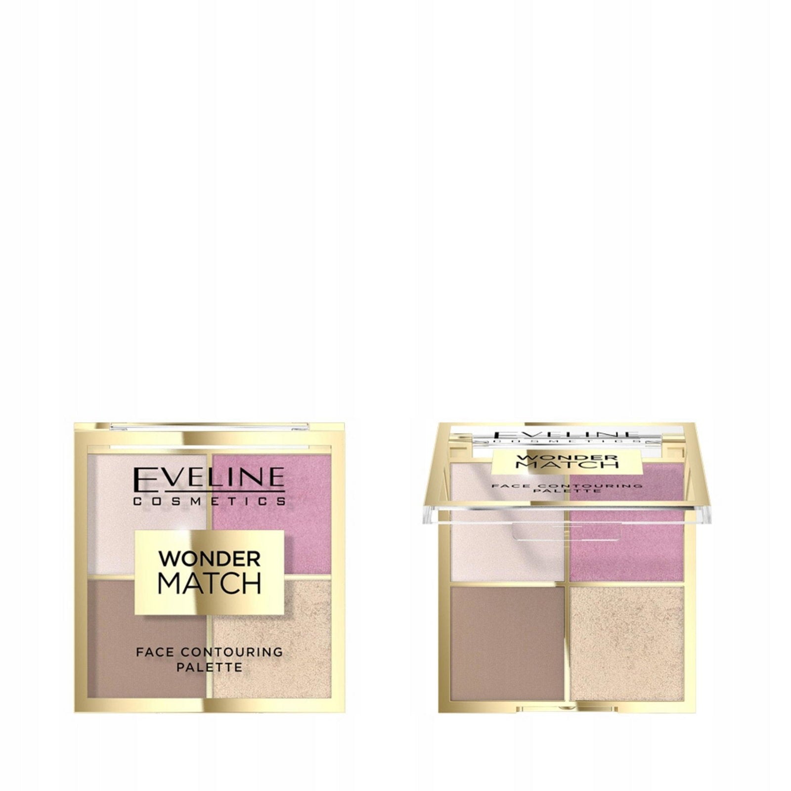 Eveline Cosmetics, Wonder Match, Contouring Palette, 4 Shades, 01, 10.8 g