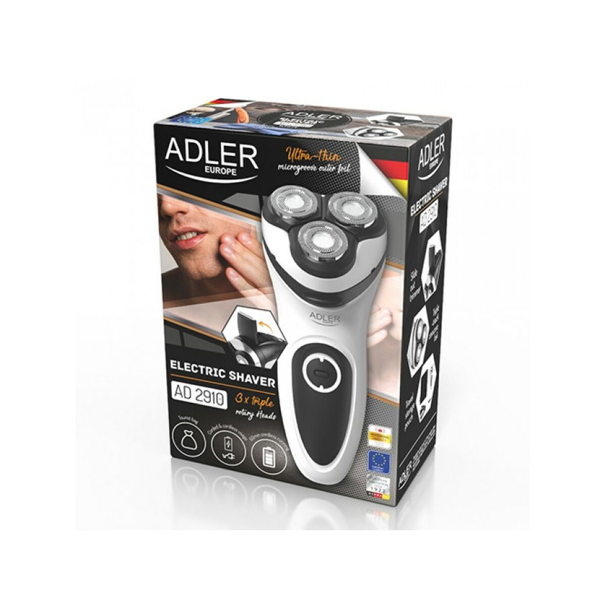 Elektrisk barbermaskine Adler AD 2910 produktemballage