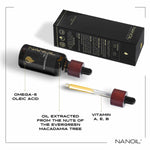 Bath Oil Nanoil Power Of Nature 50 ml macadamianøddeolie produktemballage