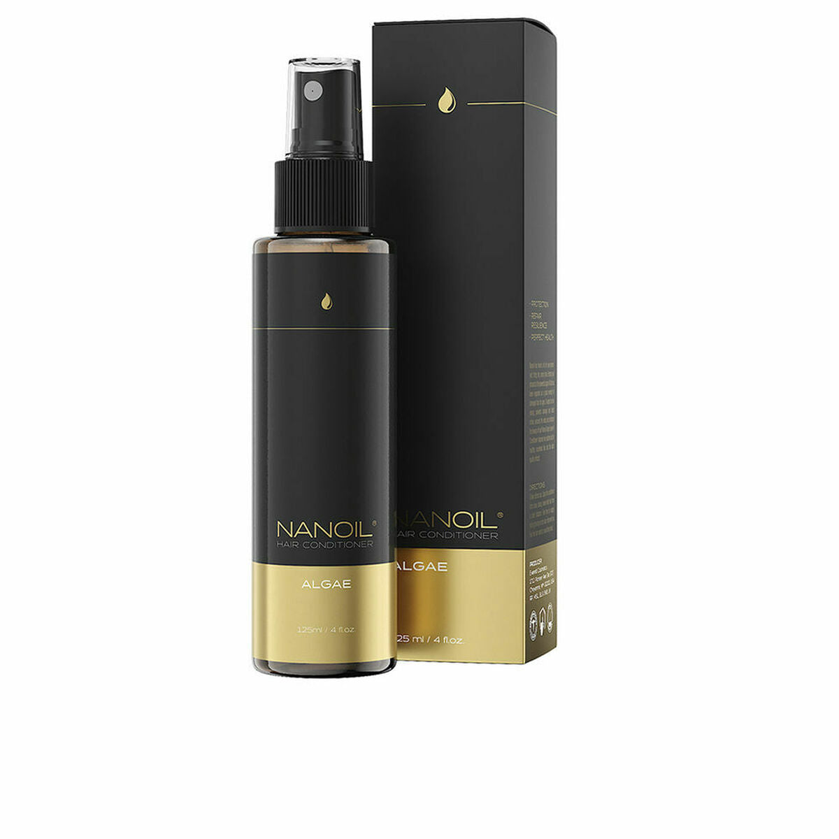 To-faset balsam Nanoil Hair Conditioner 125 ml Marine alger Sun Block for Women balsam flaske