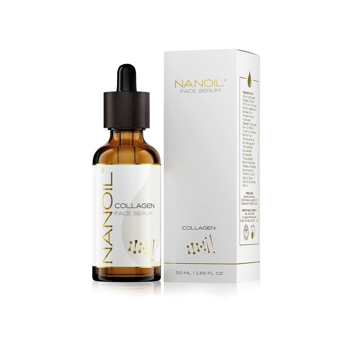 Restorative Serum Nanoil Face Serum 50 ml Collagen for Women serumflaske
