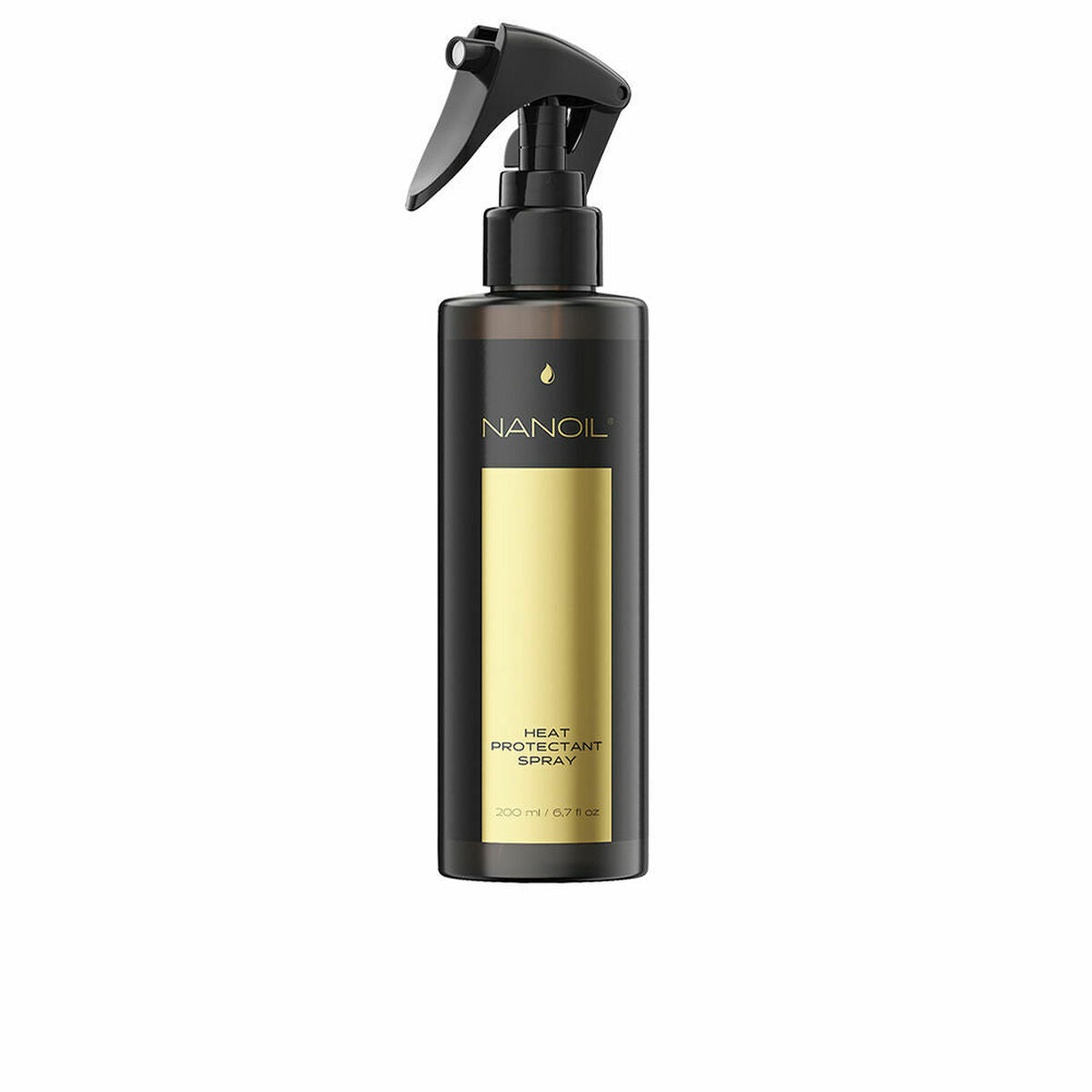 Termobeskyttende Nanoil Heat Protectant 200 ml Spray for Women produktemballage
