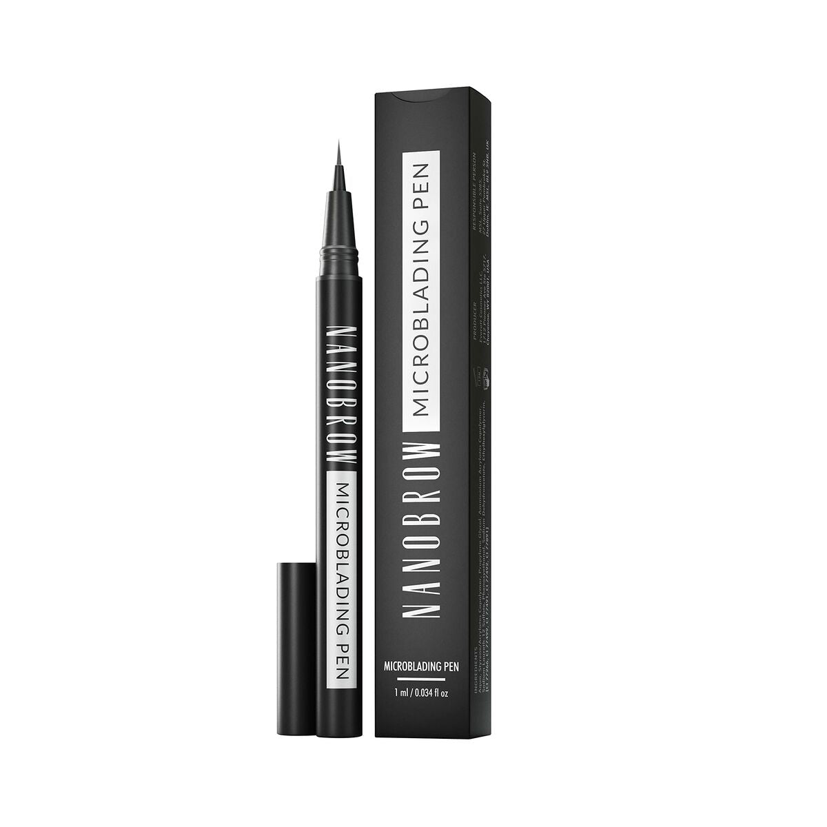 Øjenbrynsblyant Nanobrow Microblading Pen mørk blond 1 ml produktemballage
