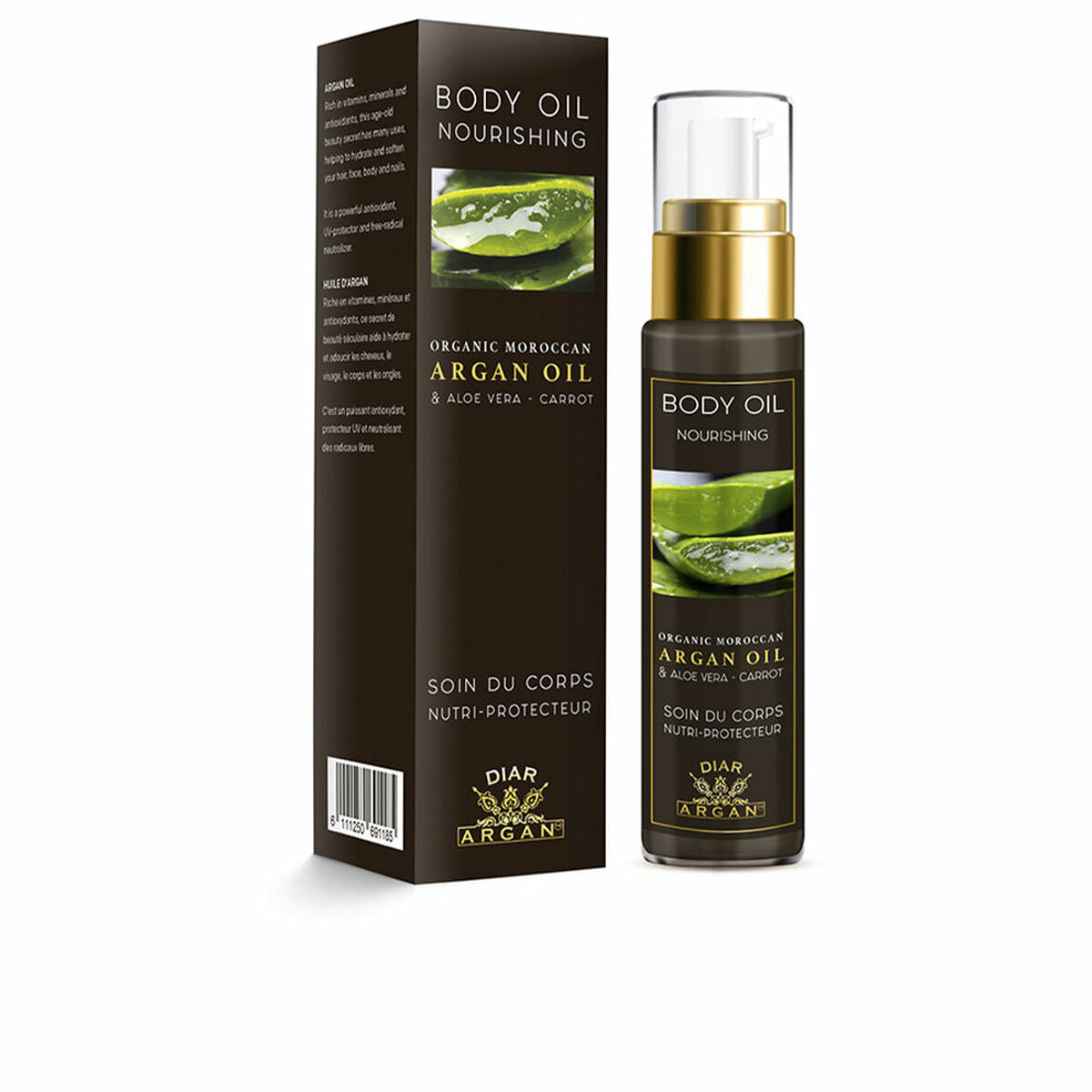 Body Oil Diar Argan Aceite Corporal Nutritivo 50 ml Revitalizing Nourishment produktemballage