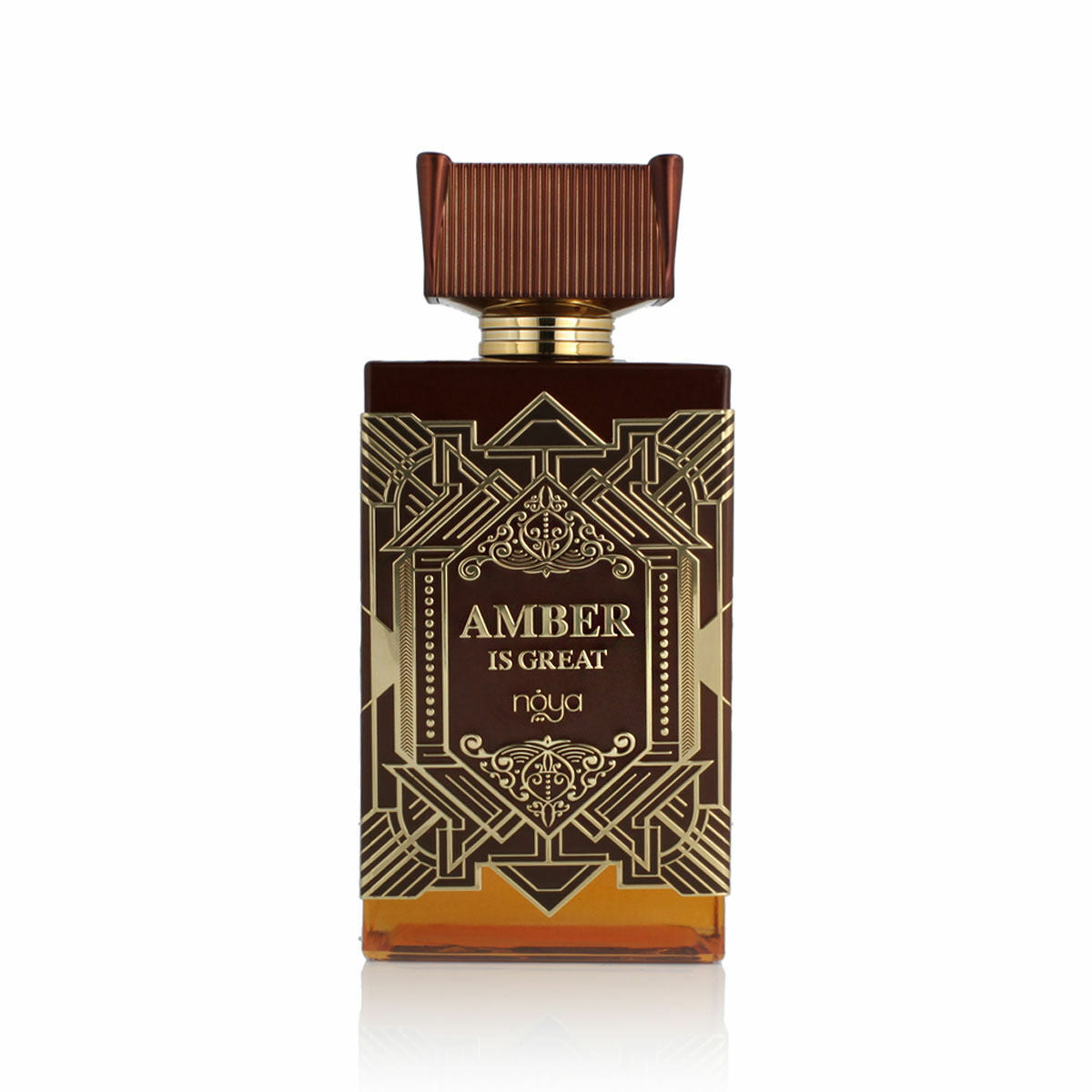 Unisex parfume Noya AMBER ER FANTASTISK produktemballage