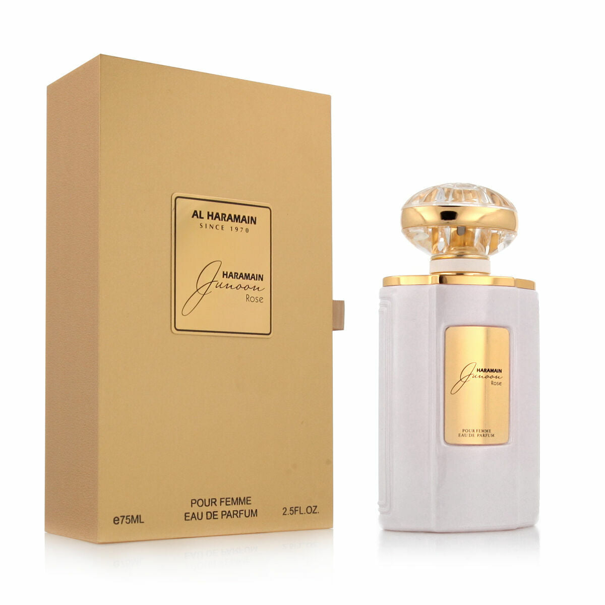 Dameparfume Al Haramain JUNOON ROSE til kvinder produktemballage