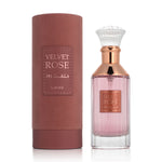 Dameparfume Lattafa VELVET ROSE til kvinder produktemballage