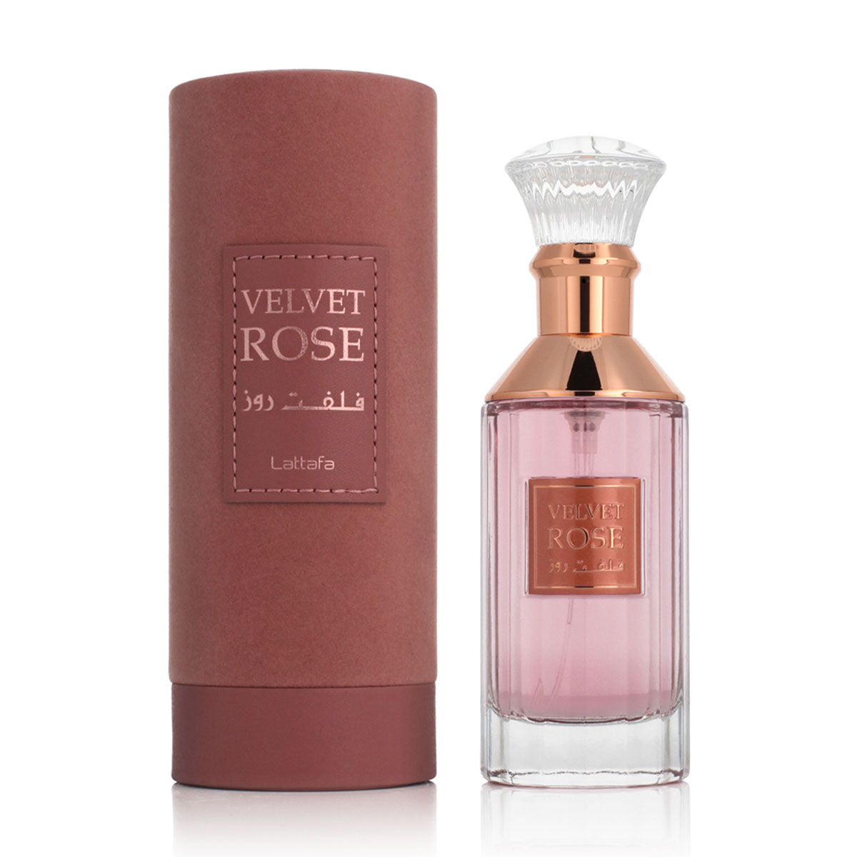 Dameparfume Lattafa VELVET ROSE til kvinder produktemballage