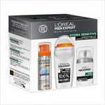 Travel Set L'Oreal Paris: Men Expert, Alcohol-Free, Hydrating & Regenerating, Day & Night, Cream, For Face, 50 ml + Men Expert, Alcohol-Free, Anti-Sweat, Deodorant Roll-On, For Men, 50 ml + Men Expert, Glycerin, Against Irritation, Shaving Foam, 50 ml