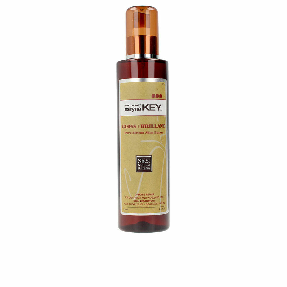 Spray Shine for Hair Saryna Key DAMAGE REPAIR 250 ml til Dame produktemballage