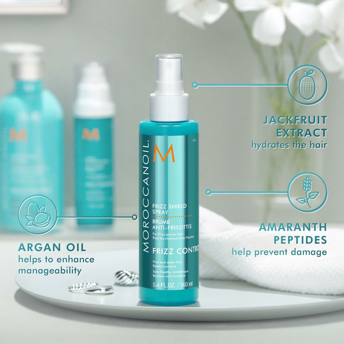 Anti-Frizz Spray Moroccanoil Frizz Shield 160 ml produktemballage