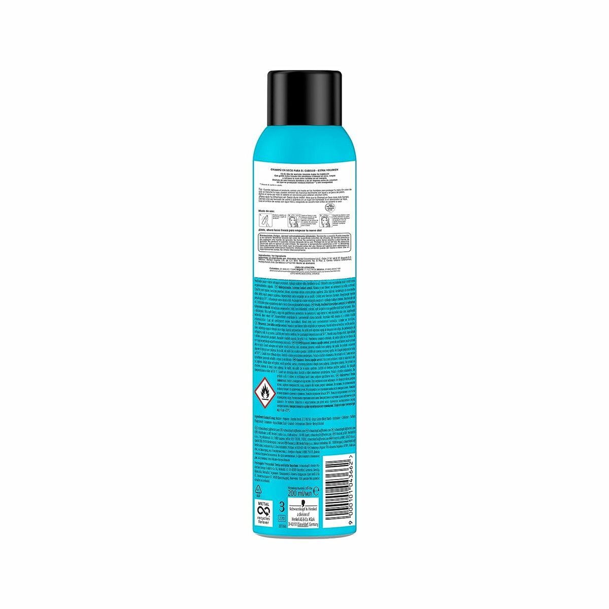 Tørshampoo Schwarzkopf Extra Volume 200 ml til kvinder shampooflaske