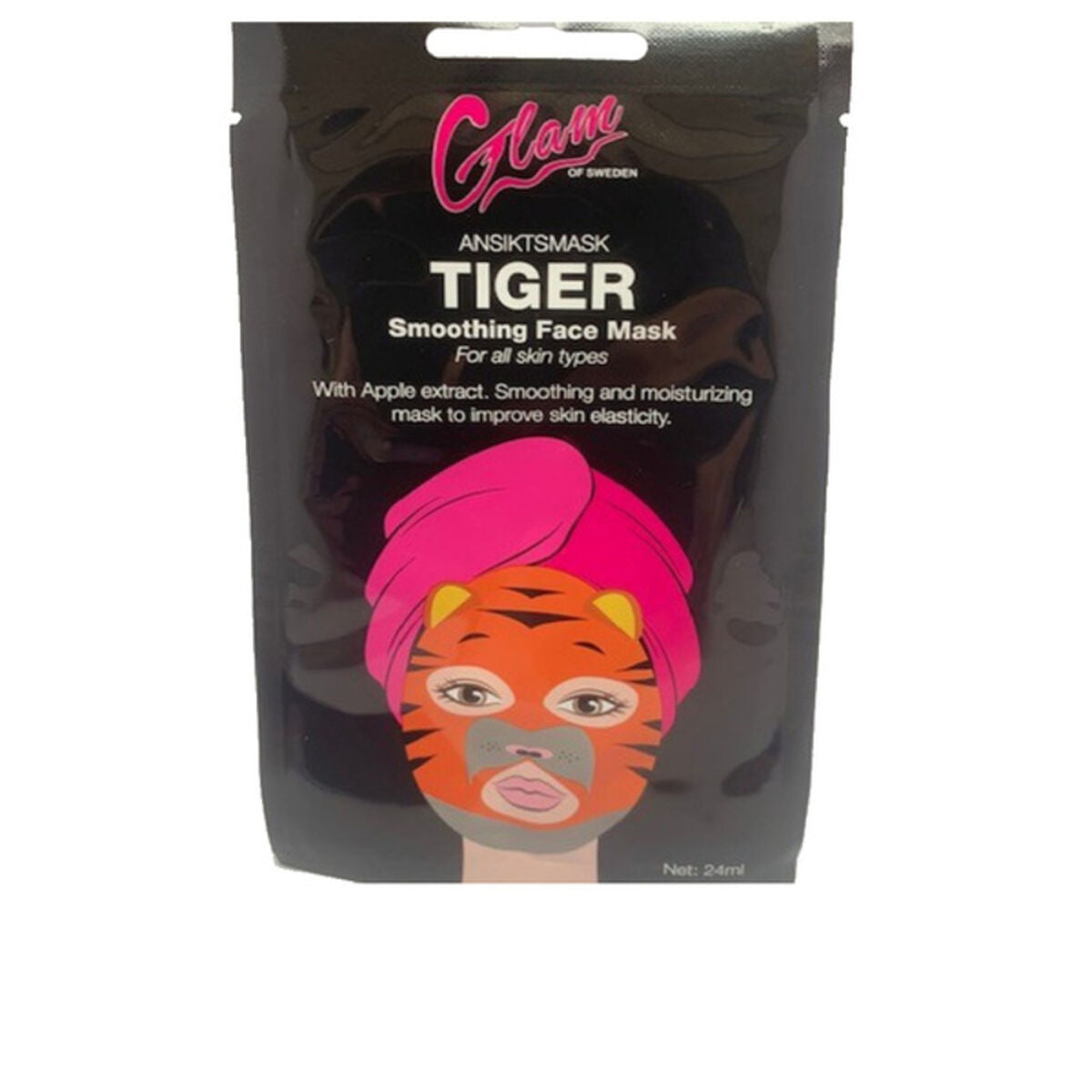 Fugtgivende ansigtsmaske Glam Of Sweden H01498 Tiger (24 ml) maskeemballage til kvinder