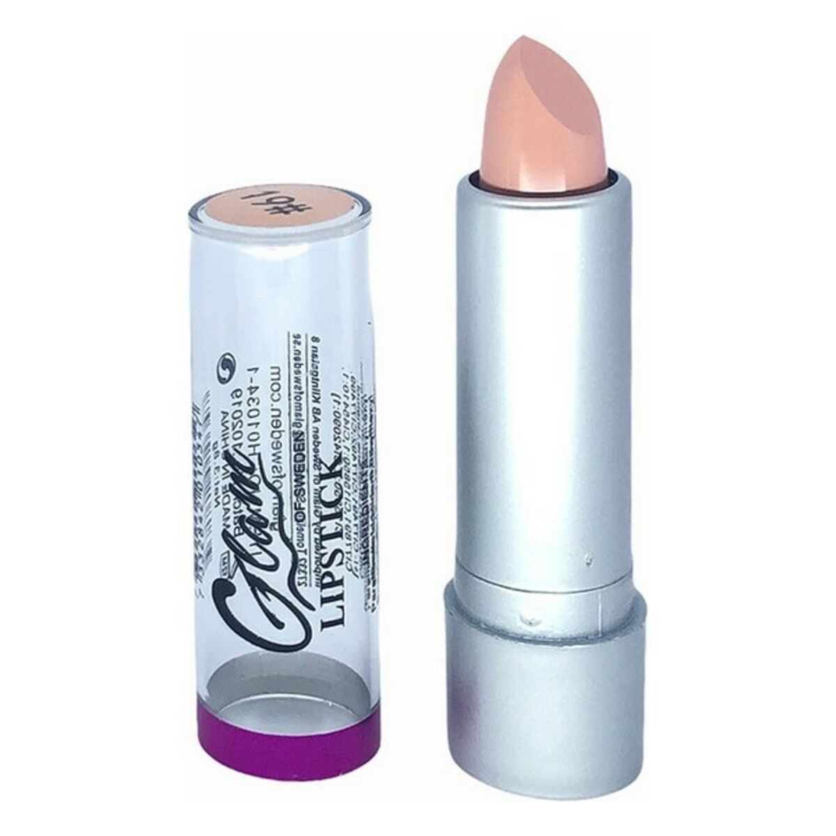 Læbestift Silver Glam Of Sweden (3,8 g) 19-nøgen makeup-emballage 3,8 g