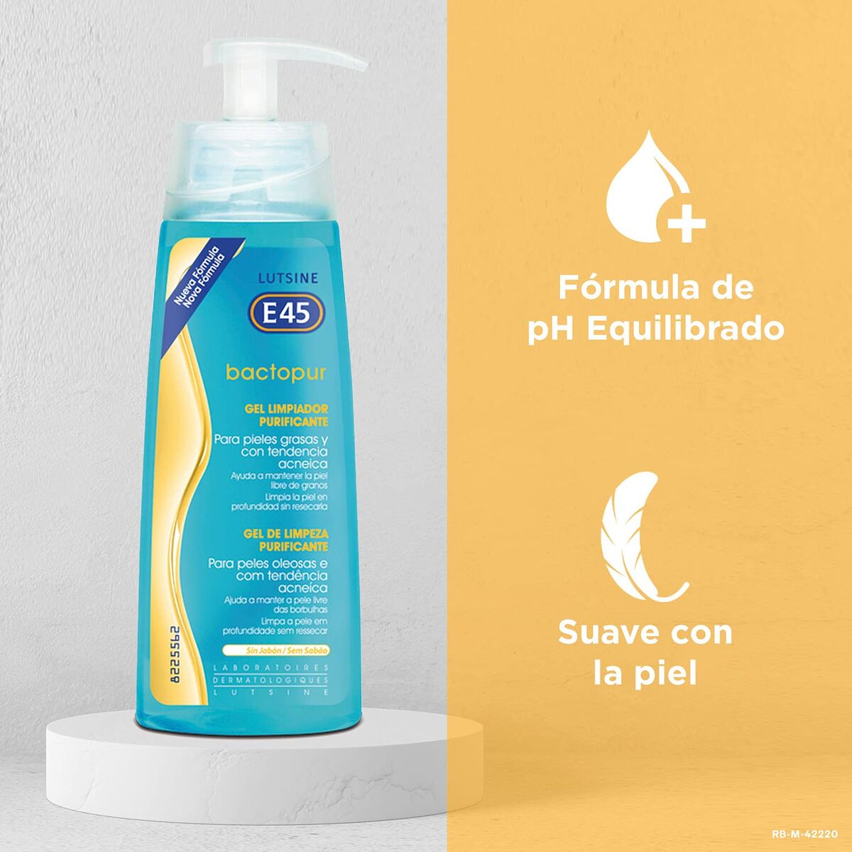 Ansigtsrensende gel Lutsine BACTOPUR 200 ml Rensende hudplejeemballage
