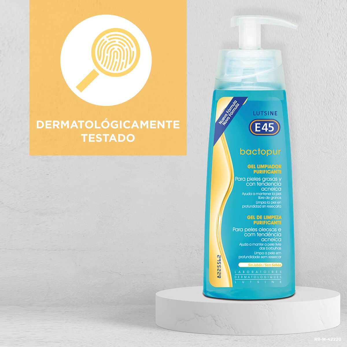 Ansigtsrensende gel Lutsine BACTOPUR 200 ml Rensende hudplejeemballage