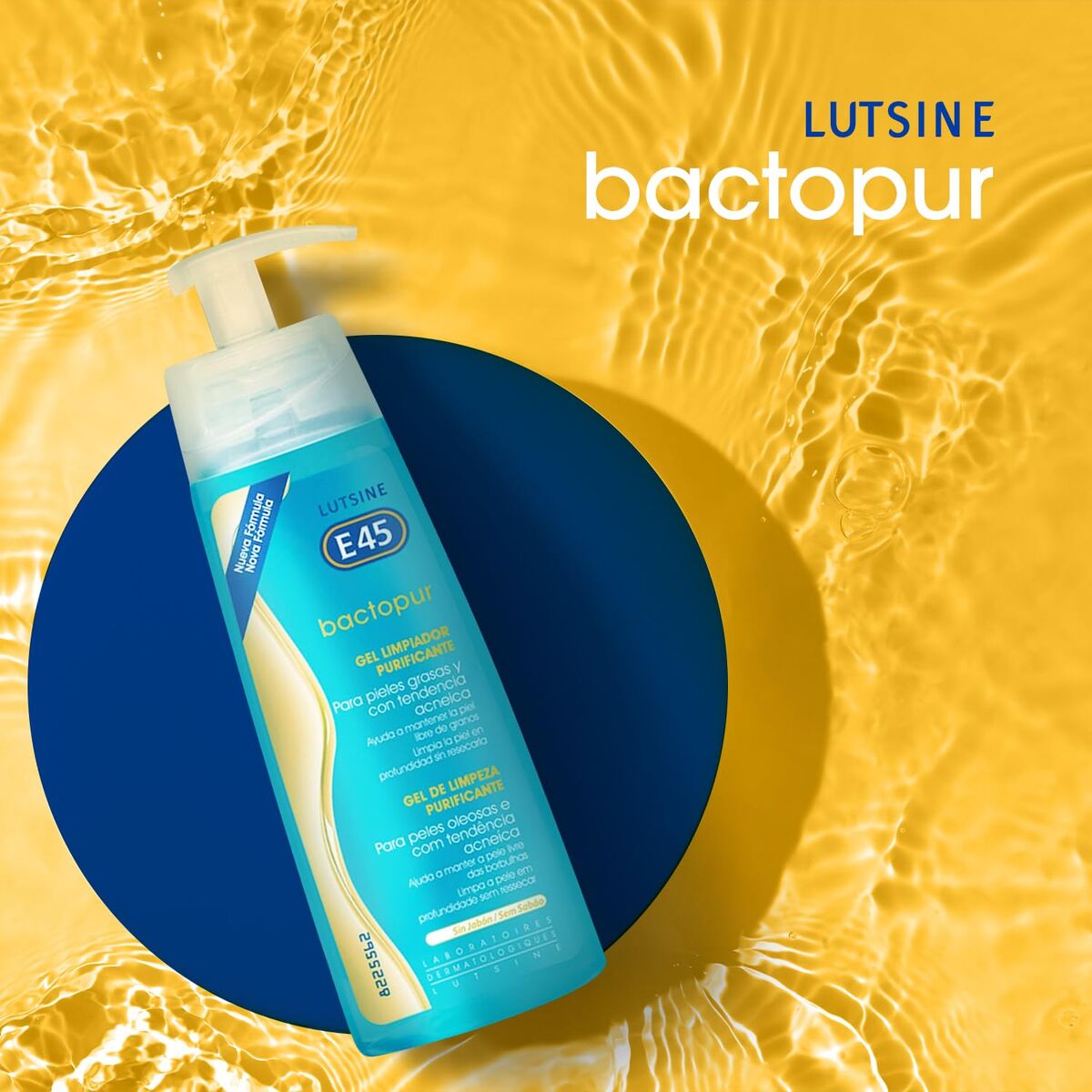 Facial Cleansing Gel Lutsine BACTOPUR 200 ml hudplejeemballage