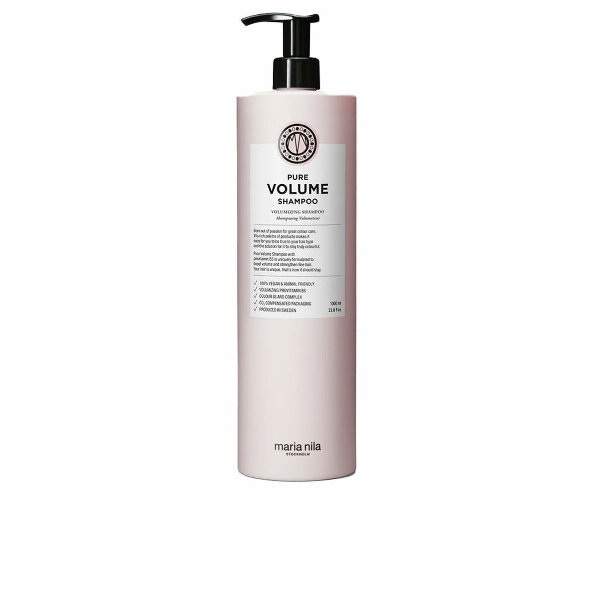 Volumiserende shampoo Maria Nila PURE VOLUME HAIR 1 L til kvinder shampooflaske
