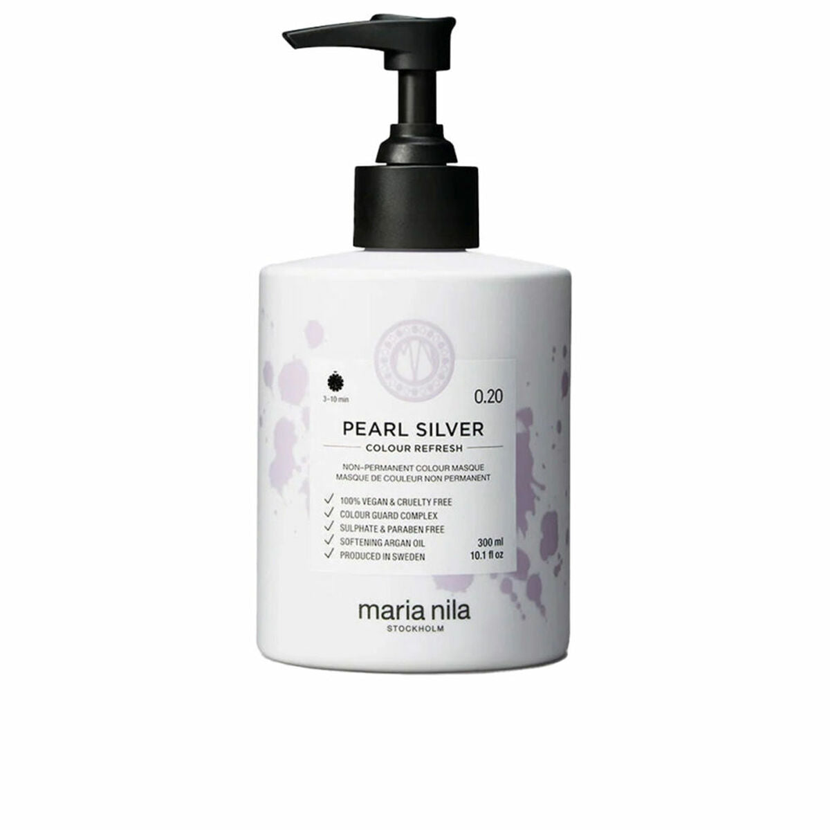 Semi-permanent farvemaske Maria Nila COLOR REFRESH Nº 0,20-Pearl Silver 300 ml til kvinder maske emballage