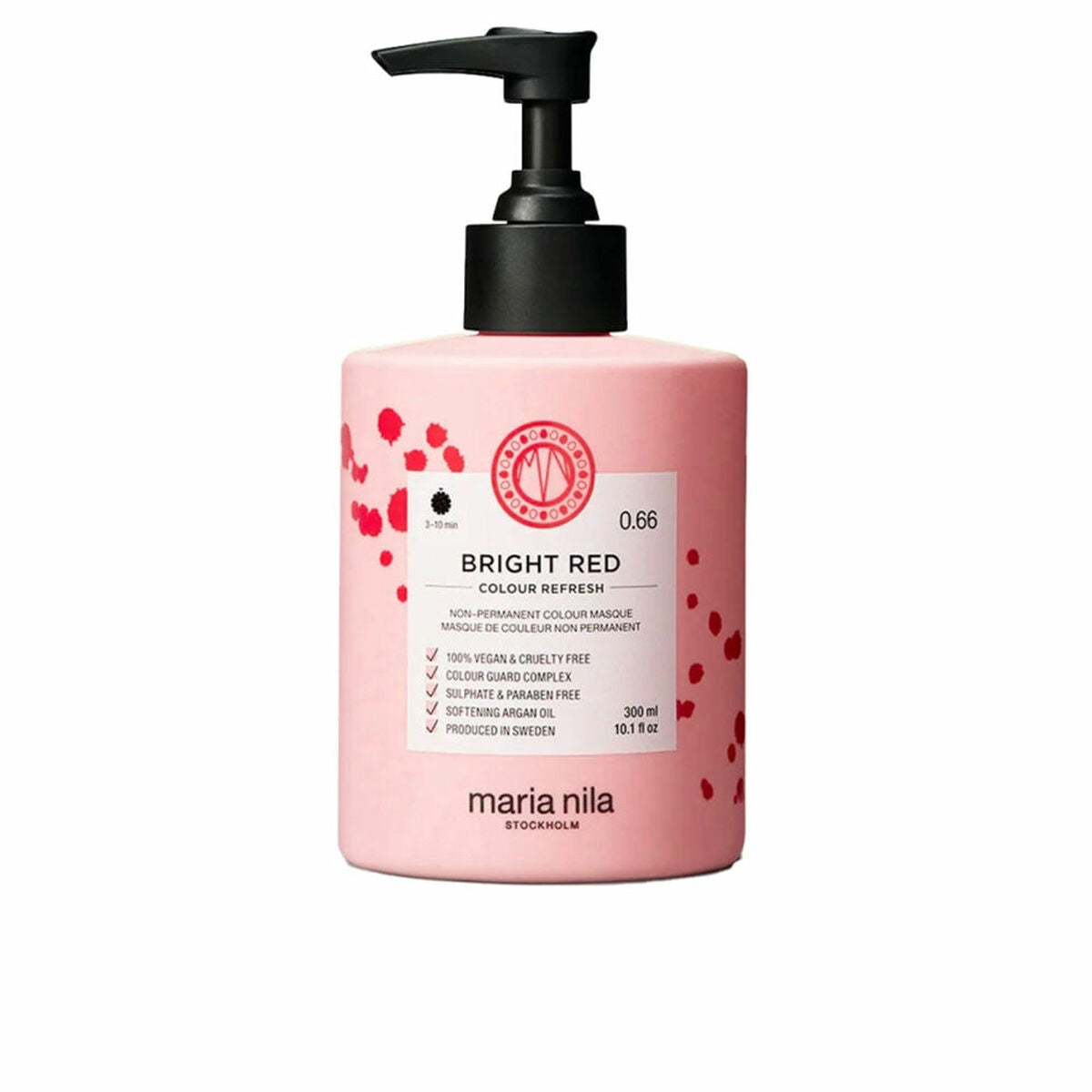 Semi-Permanent Tint Maria Nila FARVE OPFRASKNING Nº 0,66-Bright Red 300 ml til Damer produktemballage