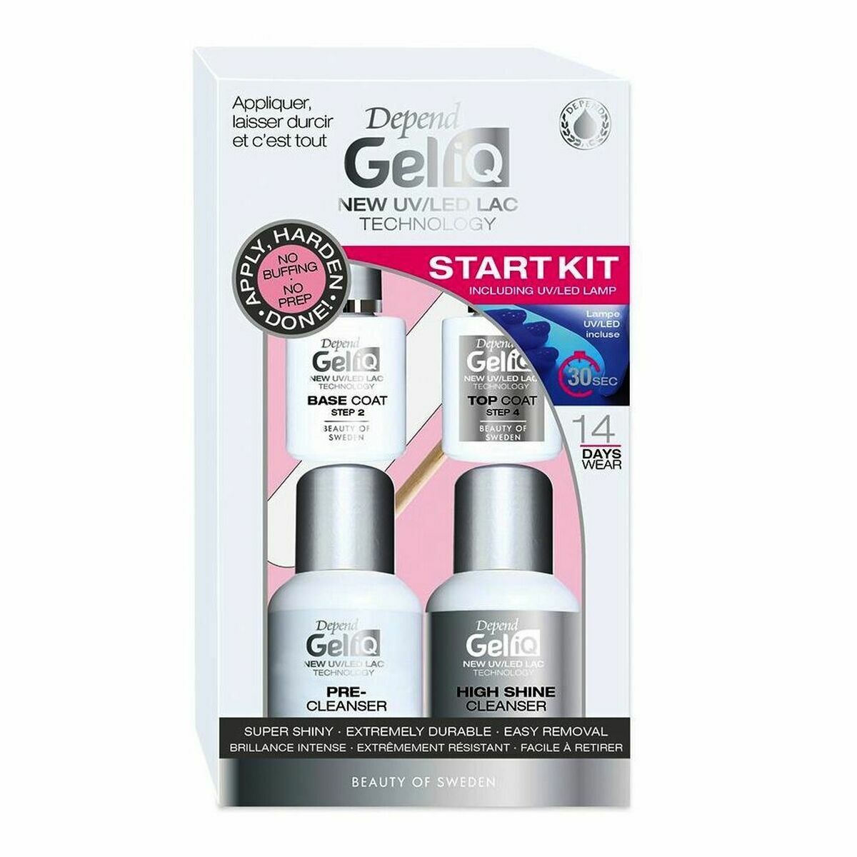 Manicuresæt Beter Gel IQ Start 7 stykker til kvinder hudplejeemballage