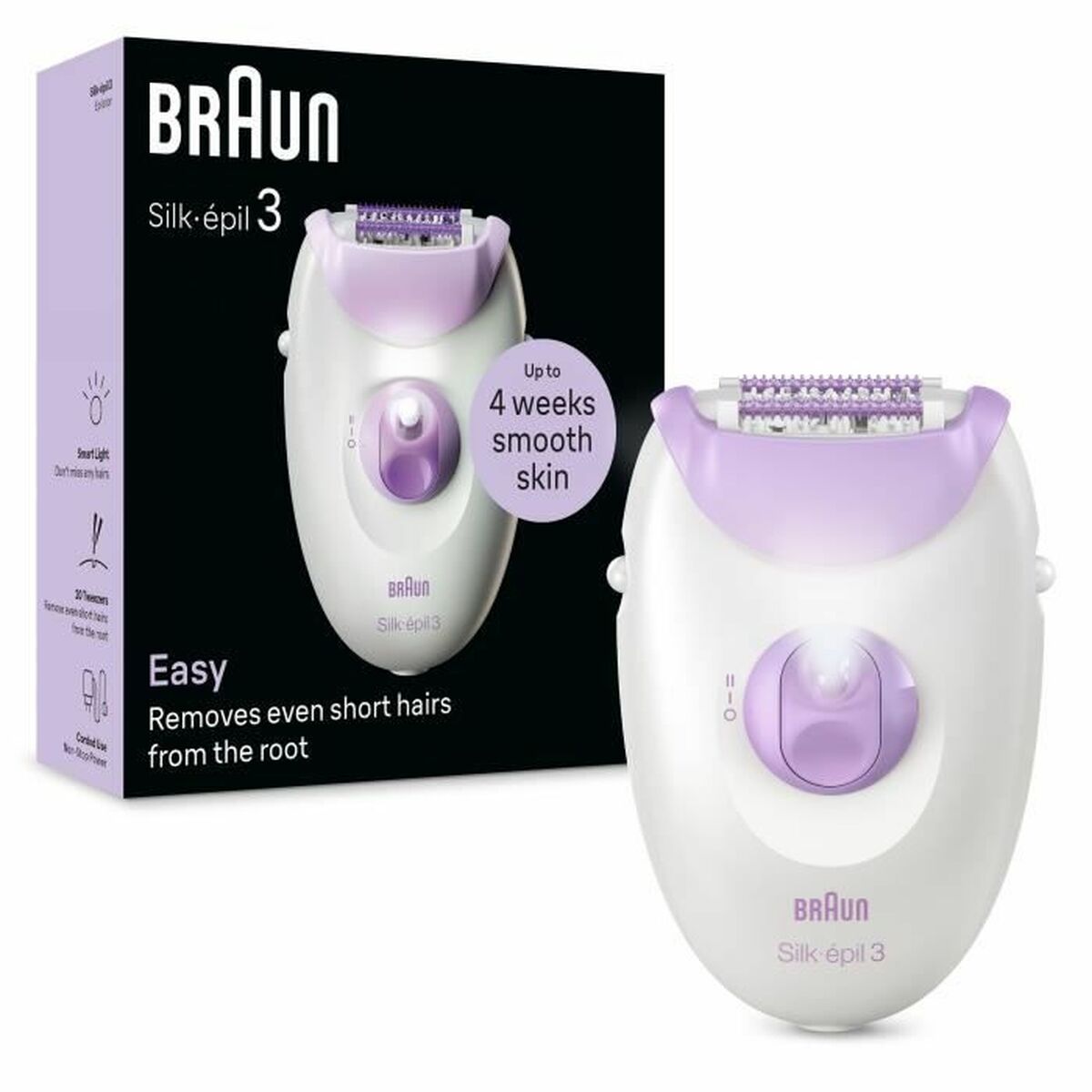 Elektrisk hårfjerner Braun SILK EPIL 3 produktemballage