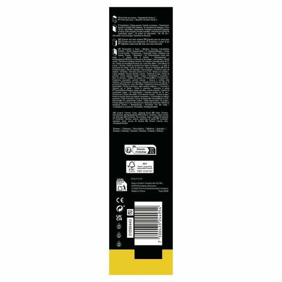 Hårklippere Braun produktemballage