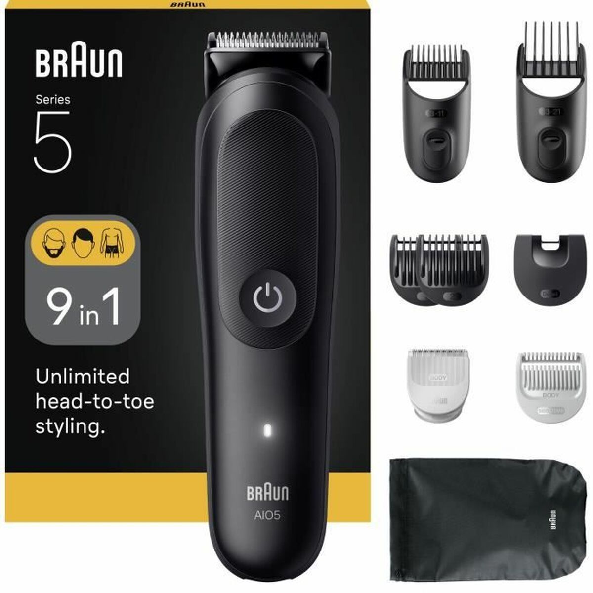 Hårklippere Braun produktemballage